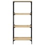 Librería 4 estantes madera ingeniería roble Sonoma 59x35x132 cm de , Librerías y estanterías - Ref: Foro24-837618, Precio: 55...