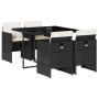 Set de muebles jardín 5 pzas con cojines ratán sintético negro en Conjuntos de jardín | Comprar online en Foru.es