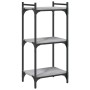 Librería 3 estantes madera ingeniería gris Sonoma 40x30x86 cm de , Librerías y estanterías - Ref: Foro24-837630, Precio: 36,6...