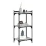 Librería 3 estantes madera ingeniería gris Sonoma 40x30x86 cm de , Librerías y estanterías - Ref: Foro24-837630, Precio: 36,2...