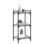 Librería 3 estantes madera ingeniería gris Sonoma 40x30x86 cm de , Librerías y estanterías - Ref: Foro24-837630, Precio: 36,6...