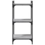 Librería 3 estantes madera ingeniería gris Sonoma 40x30x86 cm de , Librerías y estanterías - Ref: Foro24-837630, Precio: 36,6...
