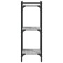 Librería 3 estantes madera ingeniería gris Sonoma 40x30x86 cm de , Librerías y estanterías - Ref: Foro24-837630, Precio: 36,6...