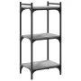 Librería 3 estantes madera ingeniería gris Sonoma 40x30x86 cm de , Librerías y estanterías - Ref: Foro24-837630, Precio: 36,2...