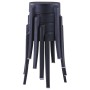 Taburetes apilables 4 unidades plástico negro de vidaXL, Taburetes de cocina - Ref: Foro24-247278, Precio: 78,53 €, Descuento: %