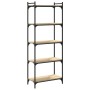 Librería 5 estantes madera ingeniería roble Sonoma 60x30x154 cm de , Librerías y estanterías - Ref: Foro24-837658, Precio: 61...