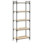 Librería 5 estantes madera ingeniería roble Sonoma 60x30x154 cm de , Librerías y estanterías - Ref: Foro24-837658, Precio: 61...