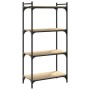 Librería 4 estantes madera ingeniería roble Sonoma 60x30x120 cm de , Librerías y estanterías - Ref: Foro24-837653, Precio: 52...