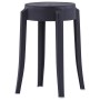 Taburetes apilables 4 unidades plástico negro de vidaXL, Taburetes de cocina - Ref: Foro24-247278, Precio: 78,53 €, Descuento: %