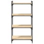 Librería 4 estantes madera ingeniería roble Sonoma 60x30x120 cm de , Librerías y estanterías - Ref: Foro24-837653, Precio: 52...