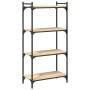 Librería 4 estantes madera ingeniería roble Sonoma 60x30x120 cm de , Librerías y estanterías - Ref: Foro24-837653, Precio: 52...