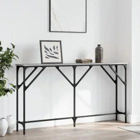 Mesa consola madera de ingeniería gris Sonoma 140x23x75 cm de , Mesas auxiliares - Ref: Foro24-837775, Precio: 46,28 €, Descu...