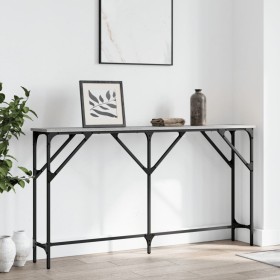Mesa consola madera de ingeniería gris Sonoma 140x23x75 cm de , Mesas auxiliares - Ref: Foro24-837775, Precio: 47,00 €, Descu...