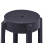 Taburetes apilables 4 unidades plástico negro de vidaXL, Taburetes de cocina - Ref: Foro24-247278, Precio: 78,53 €, Descuento: %