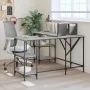 Escritorio madera de ingeniería gris Sonoma 139x139x75 cm de , Escritorios - Ref: Foro24-837595, Precio: 102,20 €, Descuento: %