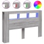 Cabecero LED madera ingeniería gris Sonoma 160x18,5x103,5 cm de , Cabeceros y pies de cama - Ref: Foro24-837356, Precio: 100,...