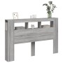 Cabecero LED madera ingeniería gris Sonoma 160x18,5x103,5 cm de , Cabeceros y pies de cama - Ref: Foro24-837356, Precio: 100,...