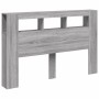 Cabecero LED madera ingeniería gris Sonoma 160x18,5x103,5 cm de , Cabeceros y pies de cama - Ref: Foro24-837356, Precio: 100,...