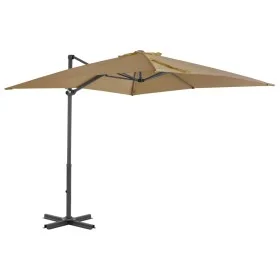 Sombrilla voladiza con poste de aluminio gris topo 250x250 cm de vidaXL, Sombrillas - Ref: Foro24-44619, Precio: 127,88 €, De...