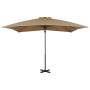 Sombrilla voladiza con poste de aluminio gris topo 250x250 cm de vidaXL, Sombrillas - Ref: Foro24-44619, Precio: 129,22 €, De...