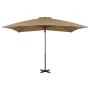 Sombrilla voladiza con poste de aluminio gris topo 250x250 cm de vidaXL, Sombrillas - Ref: Foro24-44619, Precio: 127,88 €, De...