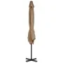 Sombrilla voladiza con poste de aluminio gris topo 250x250 cm de vidaXL, Sombrillas - Ref: Foro24-44619, Precio: 127,88 €, De...
