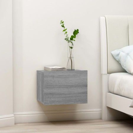 Mesitas de noche 2 uds contrachapada gris Sonoma 40x30x30 cm de vidaXL, Mesitas de noche - Ref: Foro24-815414, Precio: 58,73 ...
