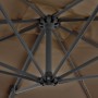 Sombrilla voladiza con poste de aluminio gris topo 250x250 cm de vidaXL, Sombrillas - Ref: Foro24-44619, Precio: 129,22 €, De...