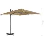 Sombrilla voladiza con poste de aluminio gris topo 250x250 cm de vidaXL, Sombrillas - Ref: Foro24-44619, Precio: 127,88 €, De...