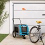 Remolque de bicicleta mascotas hierro tela Oxford azul gris de , Cochecitos para mascotas - Ref: Foro24-93855, Precio: 108,84...