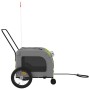 Remolque de bicicleta mascotas hierro tela Oxford verde gris de , Cochecitos para mascotas - Ref: Foro24-93857, Precio: 120,7...