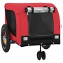 Remolque de bicicleta mascotas hierro tela Oxford rojo negro de , Cochecitos para mascotas - Ref: Foro24-94013, Precio: 109,2...