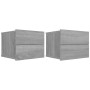 Mesitas de noche 2 uds contrachapada gris Sonoma 40x30x30 cm de vidaXL, Mesitas de noche - Ref: Foro24-815414, Precio: 58,73 ...