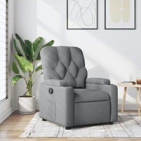 Sillón reclinable de tela gris claro de , Sillones - Ref: Foro24-372479, Precio: 190,65 €, Descuento: %