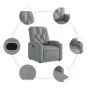 Sillón reclinable de tela gris claro de , Sillones - Ref: Foro24-372479, Precio: 190,65 €, Descuento: %