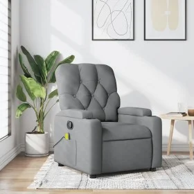 Sillón reclinable de masaje de tela gris claro de , Sillones - Ref: Foro24-372491, Precio: 265,00 €, Descuento: %