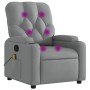 Sillón reclinable de masaje de tela gris claro de , Sillones - Ref: Foro24-372491, Precio: 270,24 €, Descuento: %