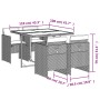 Set comedor de jardín 5 pzas con cojines ratán sintético beige en Conjuntos de jardín | Comprar online en Foru.es