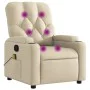 Sillón de masaje reclinable de tela crema de , Sillones - Ref: Foro24-372500, Precio: 224,66 €, Descuento: %