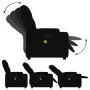 Sillón reclinable de masaje de tela negro de , Sillones - Ref: Foro24-372493, Precio: 220,64 €, Descuento: %