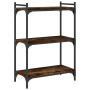 Librería 3 estantes madera ingeniería roble ahumado 60x30x86 cm de , Librerías y estanterías - Ref: Foro24-837649, Precio: 41...