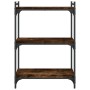 Librería 3 estantes madera ingeniería roble ahumado 60x30x86 cm de , Librerías y estanterías - Ref: Foro24-837649, Precio: 41...