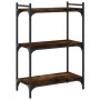 Librería 3 estantes madera ingeniería roble ahumado 60x30x86 cm de , Librerías y estanterías - Ref: Foro24-837649, Precio: 41...