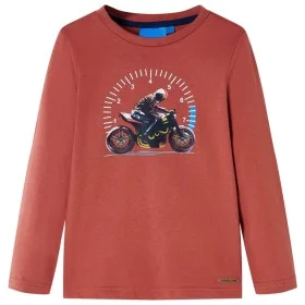 Camiseta infantil de manga larga color henna 92 de , Camisetas para niños - Ref: Foro24-12649, Precio: 8,30 €, Descuento: %