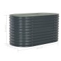 Arriate de acero galvanizado gris 160x80x81 cm de vidaXL, Maceteros y jardineras - Ref: Foro24-45524, Precio: 143,49 €, Descu...