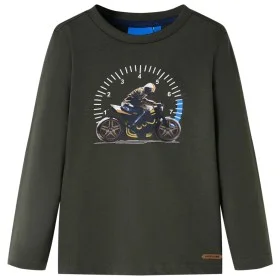 Camiseta infantil de manga larga caqui 116 de , Camisetas para niños - Ref: Foro24-12656, Precio: 8,30 €, Descuento: %