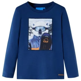 Camiseta infantil de manga larga color azul vaquero 128 de , Camisetas para niños - Ref: Foro24-13137, Precio: 8,64 €, Descue...