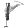 Sombrilla voladiza con poste aluminio gris antracita 250x250 cm de vidaXL, Sombrillas - Ref: Foro24-44618, Precio: 201,25 €, ...