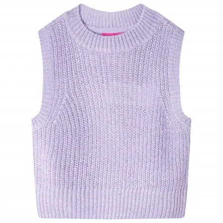 Chaleco infantil de punto color lila claro 116 de , Camisetas para niños - Ref: Foro24-14546, Precio: 11,31 €, Descuento: %