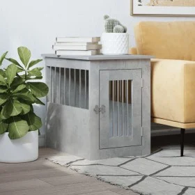 Jaula para perros madera ingeniería gris hormigón 45x62x59 cm de , Casetas para perros - Ref: Foro24-838312, Precio: 81,08 €,...